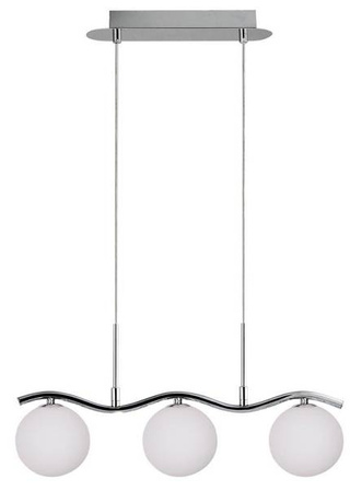 Lampa wisząca Ramon szklane kule potrójna chrom do salonu nad stół