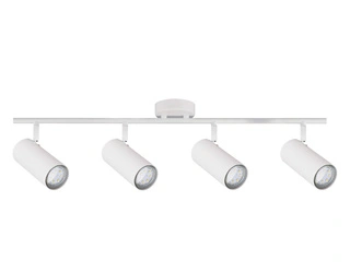 Lampa sufitowa Colly biała listwa spot regulowana 4-punktowa do kuchni