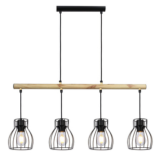 Lampa wisząca Bernita czarna 4-punktowa nad stół metalowa E27