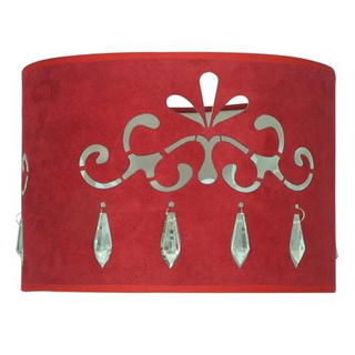 ABAŻUR CZERWONY E27 DECOR
