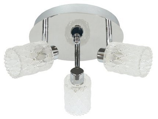 Lampa sufitowa Don okrągła ze szklanymi kloszami 3-punktowa do salonu