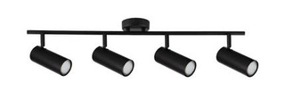 Lampa sufitowa Colly czarna listwa spot regulowana 4-punktowa do salonu