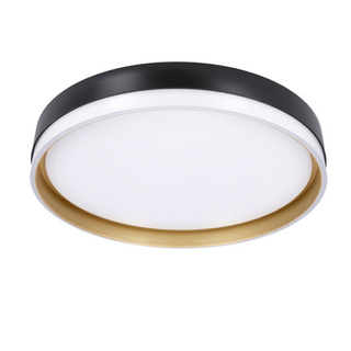 Plafon LED Manhattan okrągły 38 cm 4000K IP20 czarno-biało-złoty