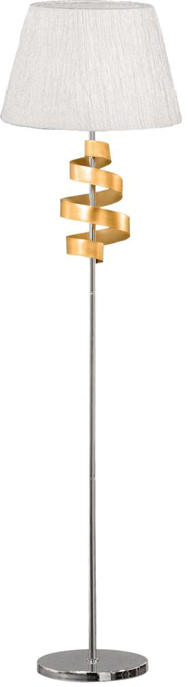 Lampa podłogowa DENIS z abażurem do salonu 1-punktowa metalowa