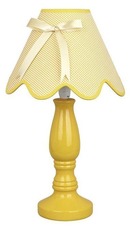 Lampka nocna Lola żółta ceramiczna klasyczna E14 Candellux