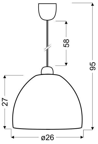 Lampa Candellux Canaria - widok z boku