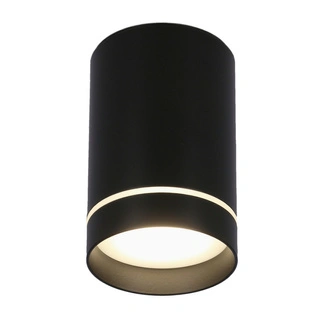Lampa sufitowa tuba natynkowa czarna GU10 metalowa
