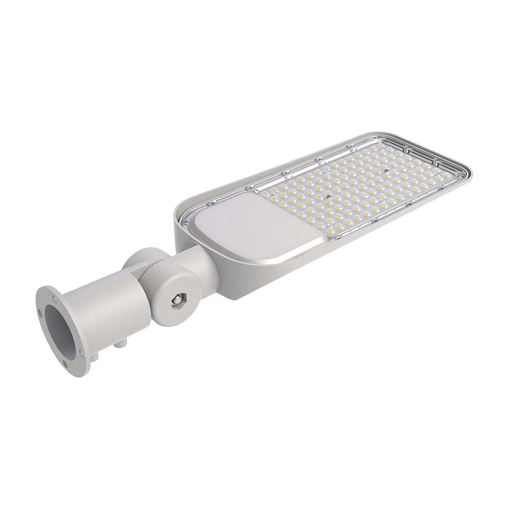 50W Lampa uliczna LED z czujnikiem i regulowanym uchwytem / Chip SAMSUNG / Barwa:4000K / Obudowa: Szara