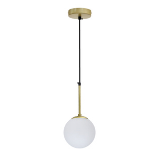 Lampa wisząca Pompei z kloszem pojedyncza metalowo-szklana do salonu