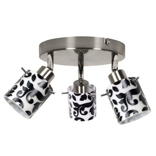 Lampa sufitowa Mailin okrągła ze szklanymi kloszami 3-punktowa