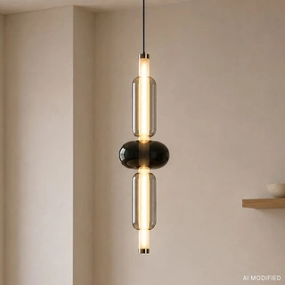 Lampa wisząca Kelly szklana złota pojedyncza do salonu LED 8W 2700K