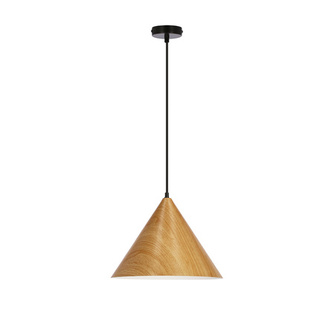 Lampa wisząca Dunca do jadalni pojedyncza klosz jasny dębowy 1xE27 metal