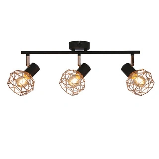 Lampa sufitowa Acrobat listwa ze szklanymi kloszami regulowana 3-punktowa