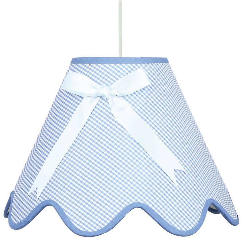 Lampa wisząca z abażurem Lola niebieska do sypialni dziecięca E27