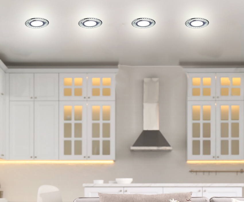 Oprawa stropowa srebrna LED 6500K SSP-30 2203188 w aranżacji