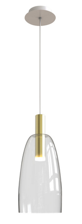 Lampa wisząca Modena Ledea szklana do salonu pojedyncza LED 5W biało-złota