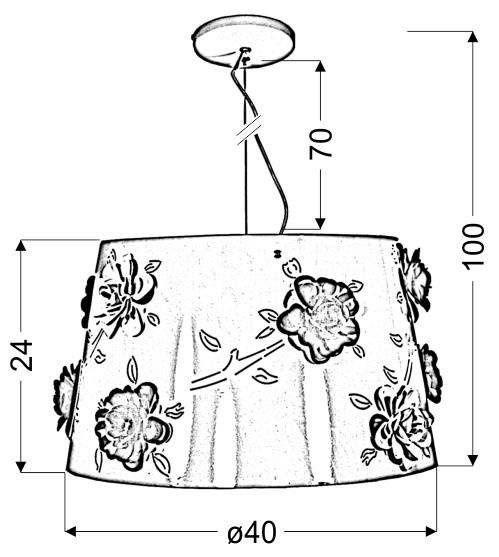 Lampa Rosa detal
