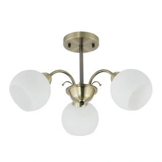 Lampa sufitowa Nestor ze szklanymi kloszami 3-punktowa do salonu