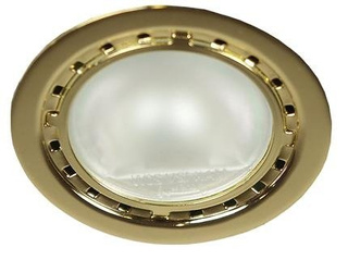 Oczko sufitowe okrągłe złote G4 wpuszczane