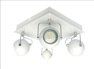 Lampa sufitowa TONY kwadratowa 4-punktowa do salonu