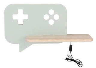 Kinkiet Console do pokoju dziecięcego z półką LED zintegrowany miętowy