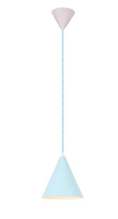 Lampa wisząca Voss niebieska stożek do kuchni nad stół metalowa 1 punkt E27