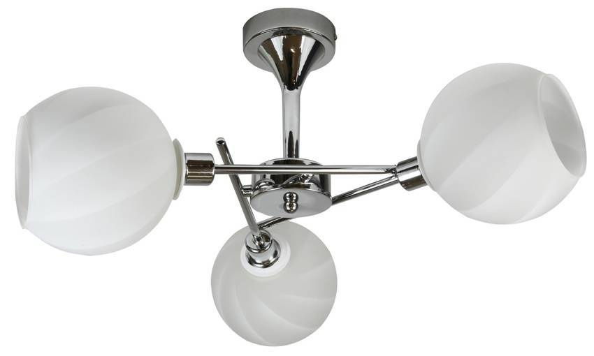 Lampa sufitowa Raul ze szklanymi kloszami 3-punktowa do salonu
