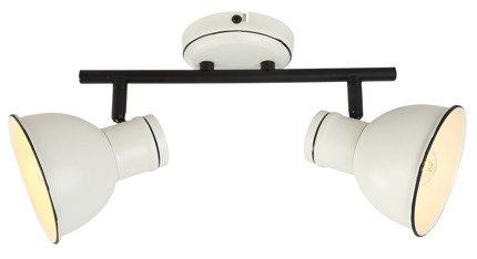 Lampa sufitowa ścienna biało-czarna 2x40W regulowana Zumba Candellux 92-72139