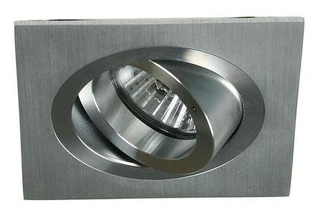 Nowoczesna oprawa wpuszczana MR16 UA-02 SNS/AL srebrna ruchoma aluminium + oprawka GU10