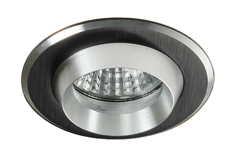 Nowoczesna oprawa wpuszczana MR16 SA-02 STB/AL czarny satynowy stała aluminium + oprawka GU10