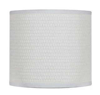 Abażur biały okrągły tkanina/PCV E14 do lamp Estera Candellux 71-16645