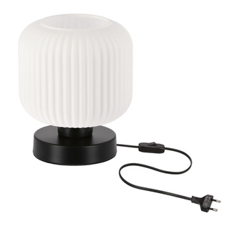 Lampka nocna Estilo metalowa na stolik nocny do sypialni i salonu E27