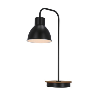 Lampka nocna Vario loftowa metalowa czarna na biurko E27 Candellux
