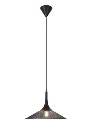 Lampa wisząca Kiruna M czarna metalowa do salonu nad stół 1xE27 36 cm