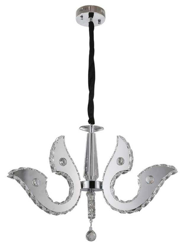 Lampa wisząca chromowa z kryształami LED biały 22W Venezia Candellux 33-55491