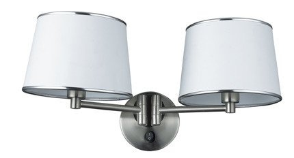 lampa ścienna kinkiet candellux ibis 2xE14 22-00890 E14 satyna