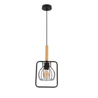Lampa wisząca Franita czarna z metalowym kloszem do salonu 1-płomienna E27