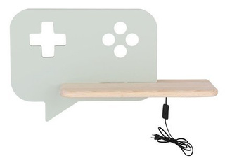 Kinkiet Console do pokoju dziecięcego z półką LED zintegrowany miętowy