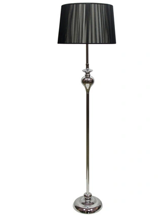 Lampa podłogowa Gillenia z abażurem do salonu 1-punktowa E27