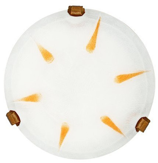 Plafon Lancia okrągły szklany 30 cm E27 60W kremowy