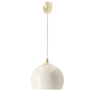 Lampa wisząca Ponte kula złota szklany klosz maślany 1xE27 do salonu jadalni