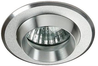Nowoczesna oprawa wpuszczana MR16 SA-02 SNS/AL srebrna stała aluminium + oprawka GU10