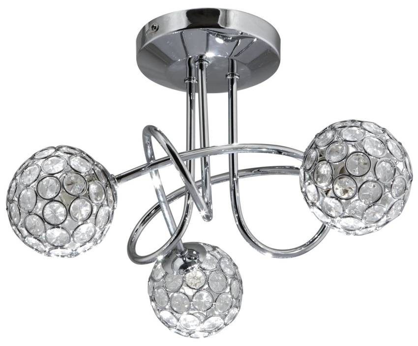 Lampa sufitowa Starlet ze szklanymi kloszami 3-punktowa do salonu