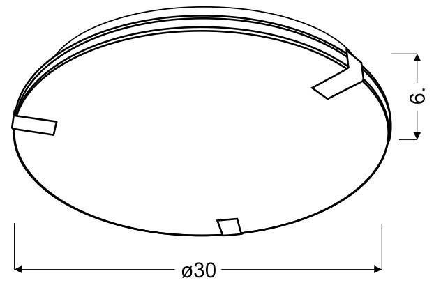 Plafon chrom/biały 31cm LED zimny Noble 13-30085 - widok produktu