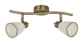 Lampa sufitowa Regent listwa ze szklanymi kloszami regulowana 2-punktowa
