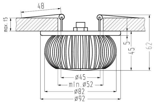 Oprawa stropowa aluminiowa Candellux SA-09 detal