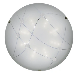 Plafon LED Duca kwadratowy 30 cm 3000K bezbarwny metal szkło
