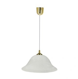 Lampa wisząca Vera szklana pojedyncza do salonu mleczny klosz E27
