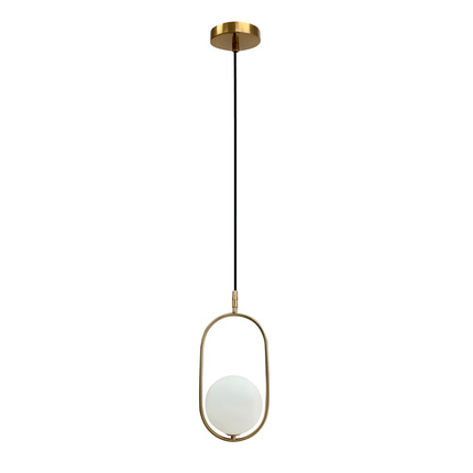 Cordel lampa wisząca złoty szczotkowany 1x28W G9 klosz biały 31-26255