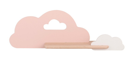 Kinkiet LED 5W dla dziecka biało-różowa chmurka z półką Cloud 21-75703